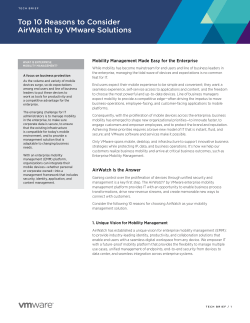 Top 10 Reasons to Consider AirWatch by