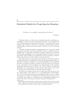 5 Statistical Models for Projecting the Situation