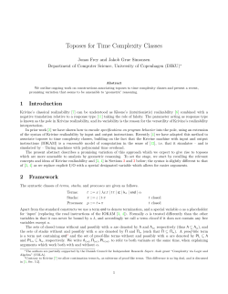 Toposes for Time Complexity Classes