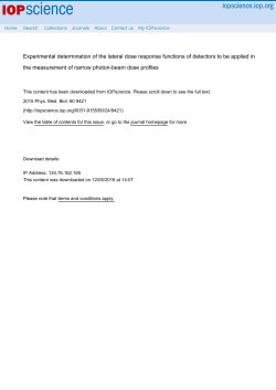 Experimental determination of the lateral dose response functions of