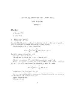 Lecture 16. Structure and Latent SVM