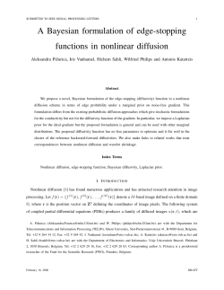 A Bayesian formulation of edge-stopping functions - TELIN