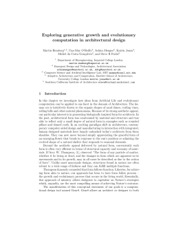 Exploring generative growth and evolutionary computation in