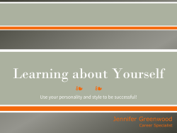 Personality + Careers - Moore Public Schools