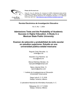 Admissions Tests and the Probability of Academic Success in