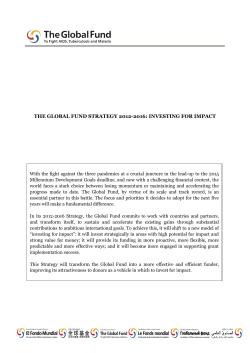 the global fund strategy 2012