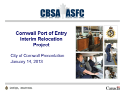 Cornwall Port of Entry Interim Relocation Project