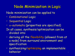 Node Minimization - People @ EECS at UC Berkeley