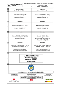 Last Round Matches