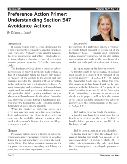 Preference Action Primer: Understanding Section