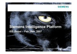 Siemens Intelligence Platform