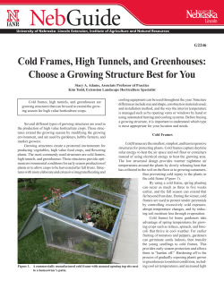 Cold Frames, High Tunnels, and Greenhouses: Choose a Growing