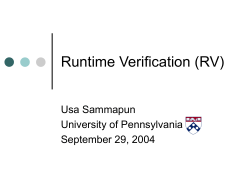 Runtime Verification - CIS @ UPenn