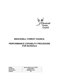 Model Capability Procedure for schools