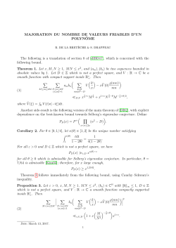 MAJORATION DU NOMBRE DE VALEURS