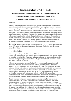 Bayesian Analysis of AR (1) model