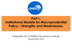 Institutional Models for Macroprudential Policy