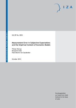 Measurement Error in Subjective Expectations and the