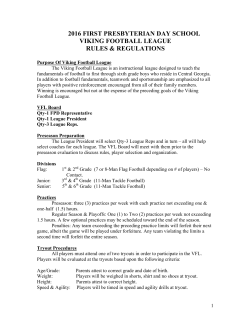 2016 first presbyterian day school viking football league rules