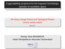 A gap-labelling conjecture for the magnetic