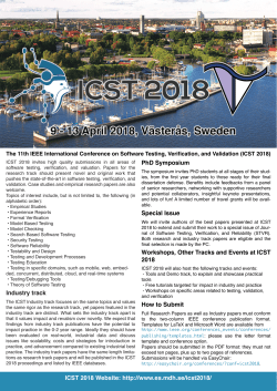 Industry track PhD Symposium Special Issue Workshops, Other