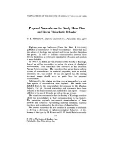 Proposed Nomenclature for Steady Shear Flow and Linear