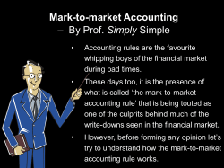 Mark-to-market Accounting