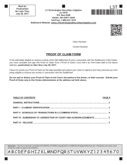 to and view a Proof of Claim and Release Form
