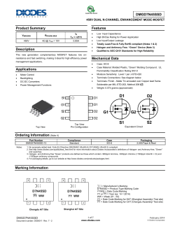 D1 S1 G1 D2 S2 G2 - Diodes Incorporated