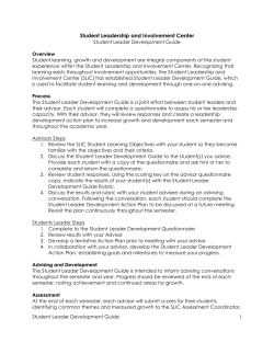 Student Leader Development Guide