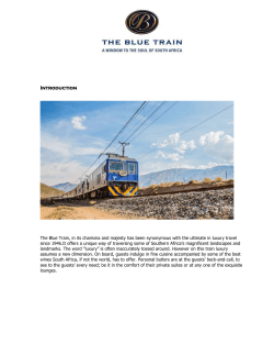 The Blue Train has been synonymous with luxury rail