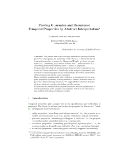 Proving Guarantee and Recurrence Temporal Properties by Abstract