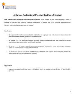 ESE SMART Goals Workshop Handout 8: Sample Principal
