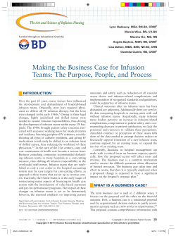 Making the Business Case for Infusion Teams: The Purpose, People