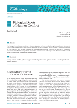 Biological Roots of Human Conflict