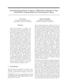 Detecting Dependencies in Sparse, Multivariate Databases Using