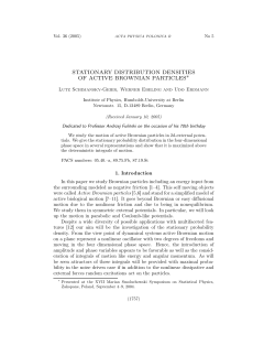stationary distribution densities of active brownian particles