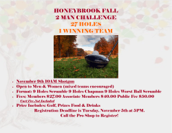 honeybrook fall 2 man challenge 27 holes 1 winning team