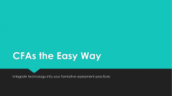 CFAs the Easy Way PowerPoint