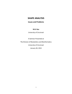 What is shape? - University of Cincinnati