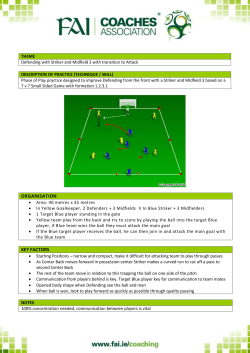 Defending with Striker and Midfield 3 with transition to Attack