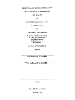 THE INTEGRATED ECONOMIC PRODUCTION QUANTITY MODEL