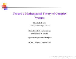 Toward a Mathematical Theory of Complex Systems
