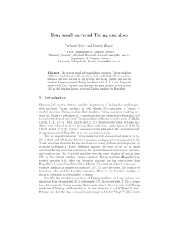 Four small universal Turing machines