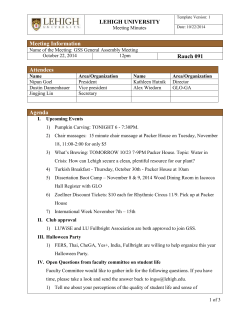 agenda - Lehigh University