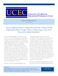 Greater Alignment Between High School and State Colleges Would