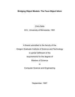 Appendix F. Faux-Object for C/COM Client