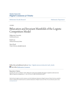 Bifurcation and Invariant Manifolds of the Logistic Competition Model