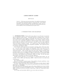 LARGE ROBUST GAMES 1. INTRODUCTION AND EXAMPLES 1.1