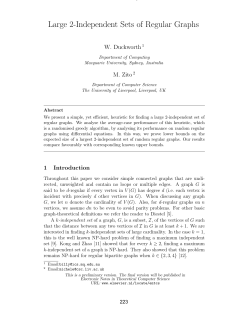Large 2-Independent Sets of Regular Graphs